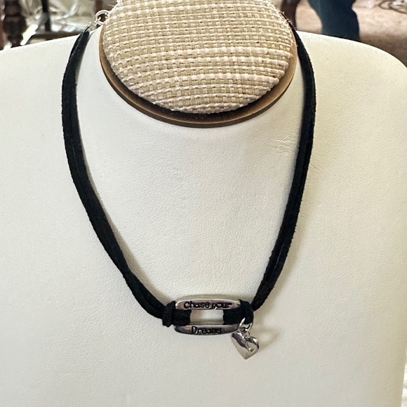 2/$10 Silver tone & double black Cord bracelet “Choose Your Dreams“ - Picture 14 of 15